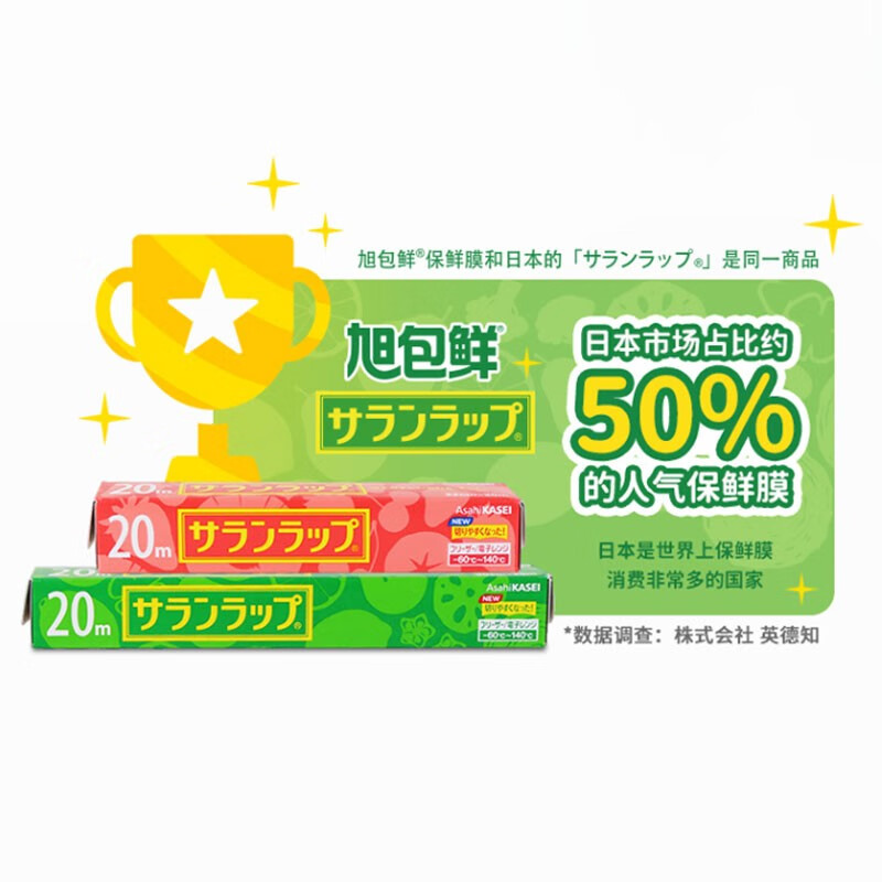 Xubaoxian cling film, high temperature resistant, easy to tear, disposable cling film, PVDC material, value pack, large bowl 30cm 50m, 1 roll