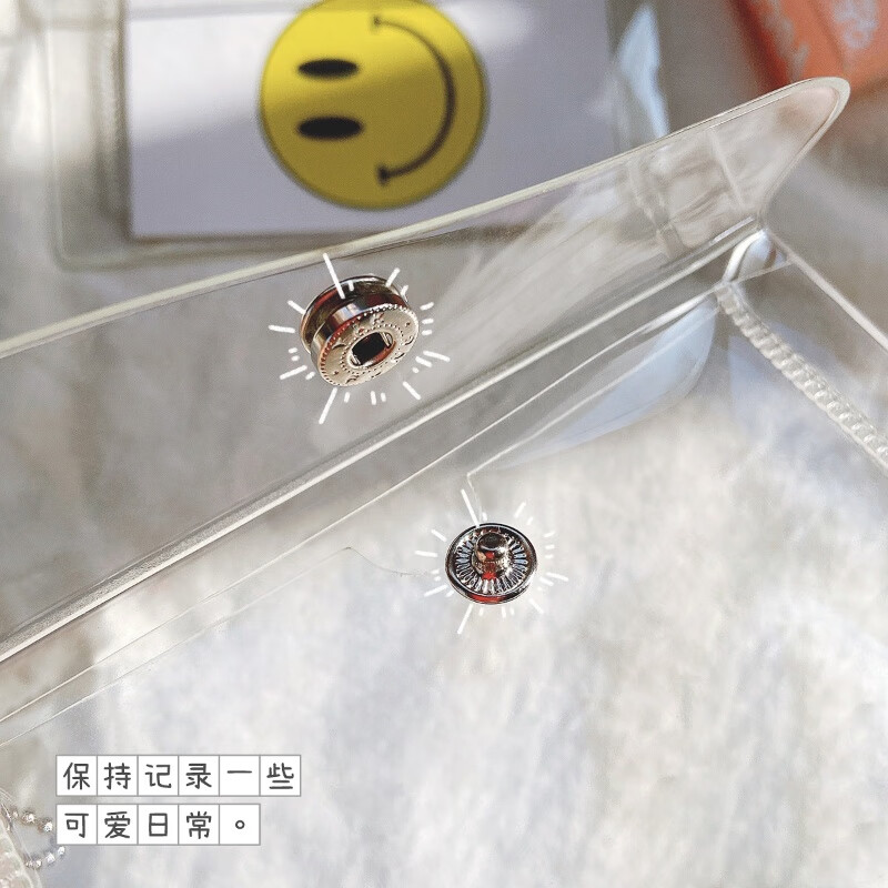 Transparent card holder PVC storage bag pendant bag coin purse plastic key ticket portable ladies small mini glitter transparent