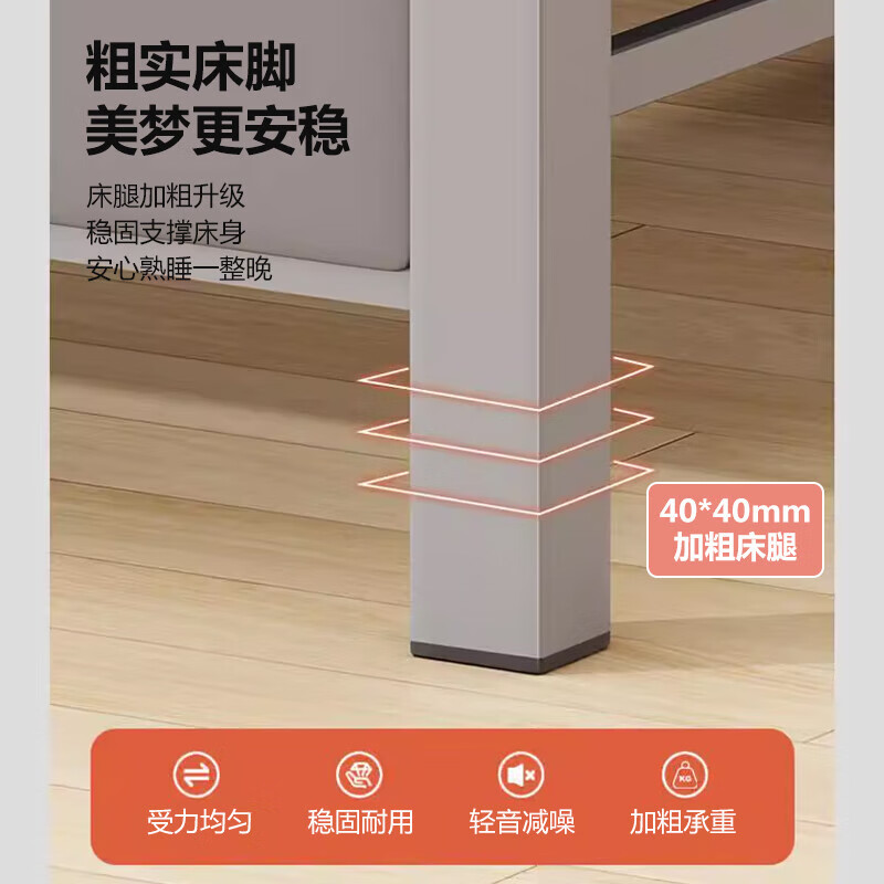 L&S folding sheet single bed office lunch break bed home companion bed hard bed BGC856 all gray 150cm