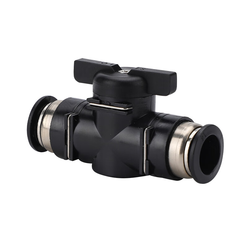 Pneumatic joint trachea quick joint ball valve switch valve BUC hand valve throttle valve BUC-4 -6 -8 -10 black BUC-10