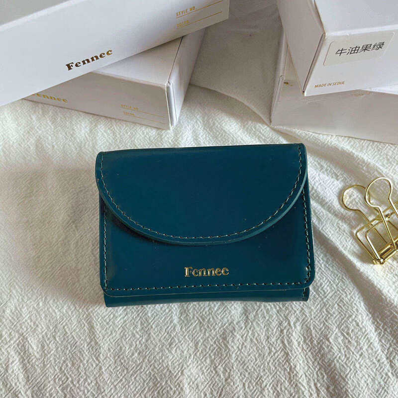 Kangaroo (KANGAROO) card holder women's 2025 Chinese Valentine's Day fennec Korean card holder wallet one-piece genuine leather niche coin purse compact wallet burgundy