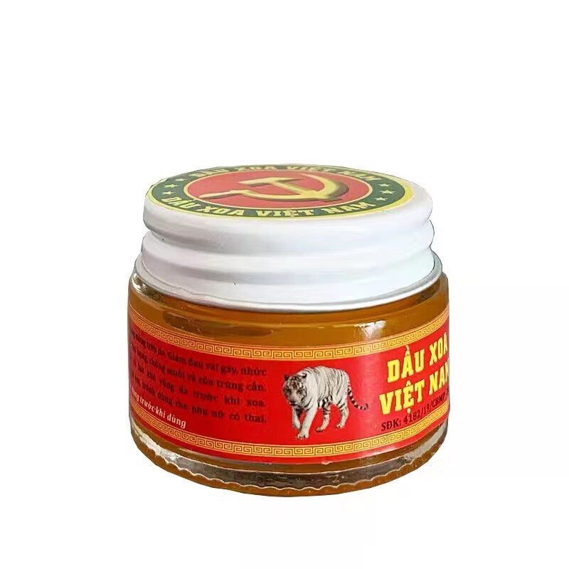 White Tiger Wanjin Vietnamese Army Cream Original White Tiger Active Cream Pentagram Army Cream Cooling Oil Tiger Oil Soldier Cream Military Supplies Vietnam Tiger Army Cream 16g Red Version 5 Bottles