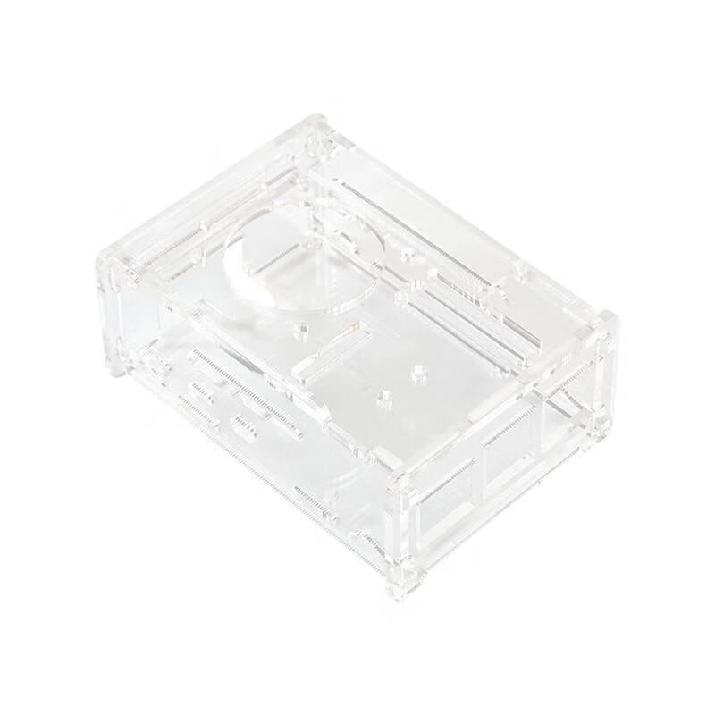 Yabo Intelligent Raspberry Pi 5th generation Pi5 transparent acrylic shell can be installed with PWM speed-adjustable fan radiator camera protection Pi5 acrylic shell (with active radiator)