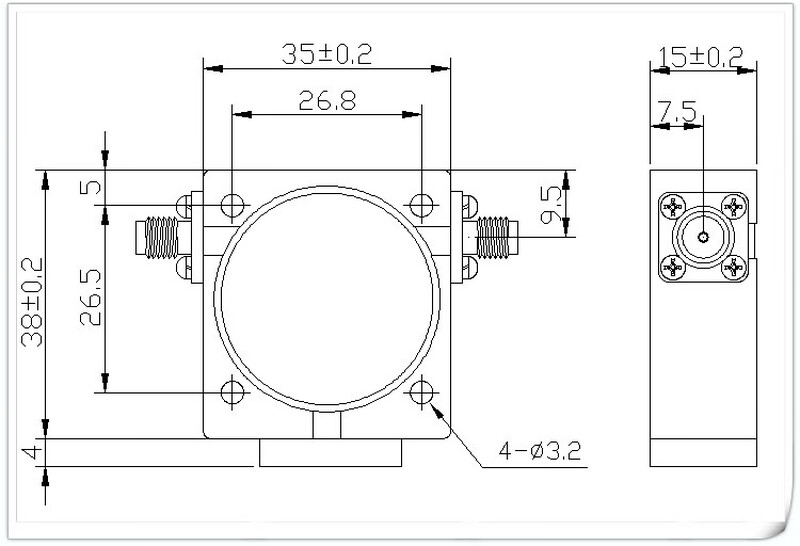 RFTYT supplies TG3538X series RF microwave coaxial isolator S connector frequency 300-1850 optional 800-1000MHz 100W