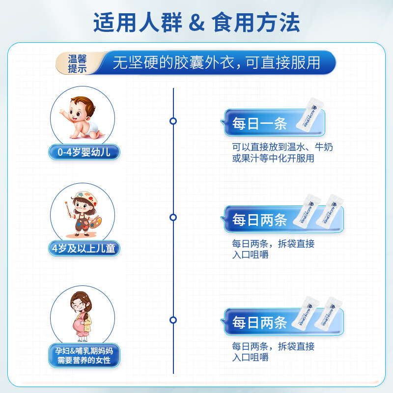 Ouqi Crypto Algae Oil DHA Exploded Beads Small Golden Beans Odorless Infants, Toddlers, Children, Teenagers and Students Available 10 capsules