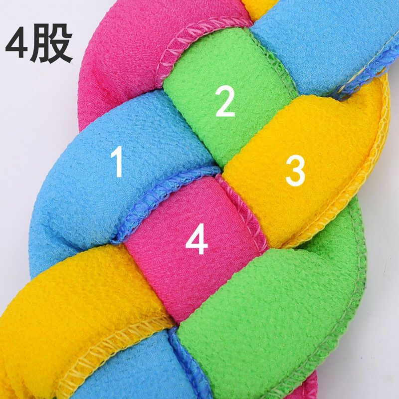 Meikeji braided bath towel, bath towel, bath towel, bath and back rub artifact, no need to ask for coarse sand, lengthened bath towel, 4-strand back rub towel, about 83cm long