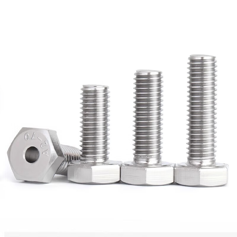 Jinchao 304 stainless steel external hexagonal hollow screw hollow bolt mask machine threading screw M6M8M10M12 M10*16 hole 5.2 mm (1 set) with nut