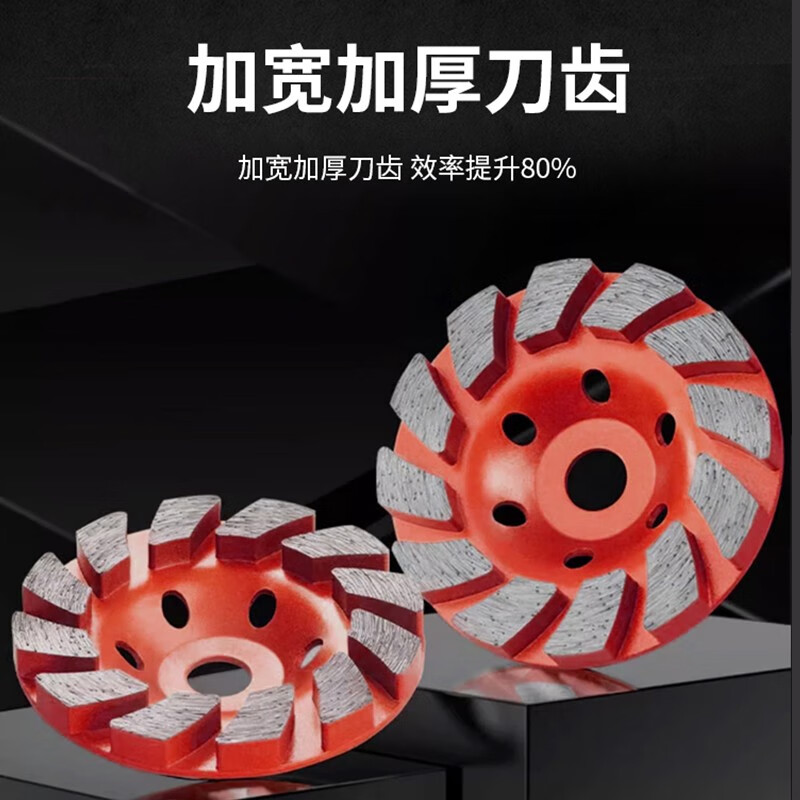 Work partner diamond grinding disc 4-inch thickened grinding disc grinding bowl grinding disc 100*22.23*9.5mm stone concrete polishing