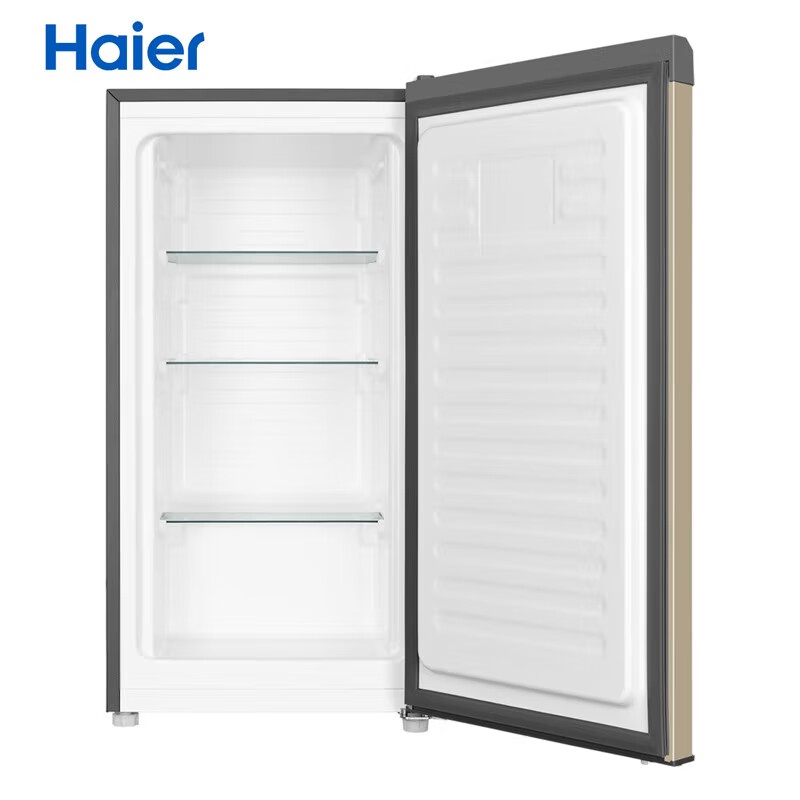 Haier vertical freezer air-cooled, frost-free, new level of energy efficiency, energy saving and quiet, household commercial freezer, refrigeration, small drawer-type side door, breast milk antibacterial, freshness, freshness and taste, subsidy, Youhuo antibacterial, first level energy efficiency, 4D even cooling micro-frost 100L