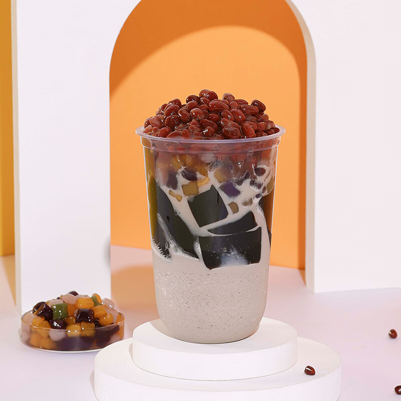 Guangxi Premium Fairy Grass Jelly Can 820g No-cook ready-to-eat baking ingredients milk tea shop special black jelly milk tea ingredients