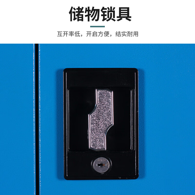 Huizhen heavy tool cabinet factory multi-layer iron cabinet workshop steel double door storage cabinet gray and blue color HQ035 can be customized