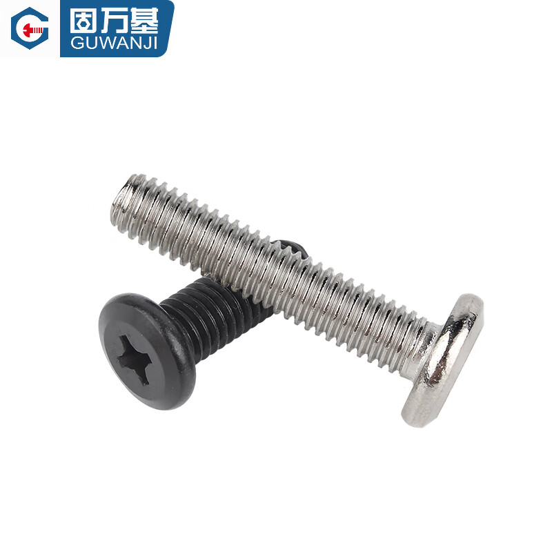 Guwanji 304 black stainless steel cross flat head plywood furniture connection bolts flat head chamfer screws national standard 304 black M6x35 (10 pieces)