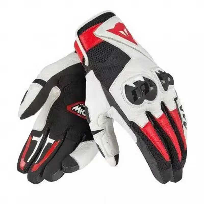 Customized motorcycle Dennis C gloves racing motorcycle riding equipment anti-fall breathable mesh for men and women summer black and white red S