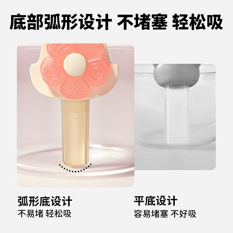 COOKSS baby soup straw baby porridge artifact with buckle silicone straw children's food supplement non-disposable yellow + green