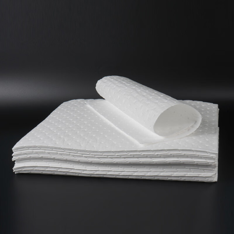Bingyu BYyc-282 Industrial oil-absorbing cotton, oil-absorbing sheet, powerful cleaning oil-absorbing pad, white 40cm*50cm*2mm (100 pieces)