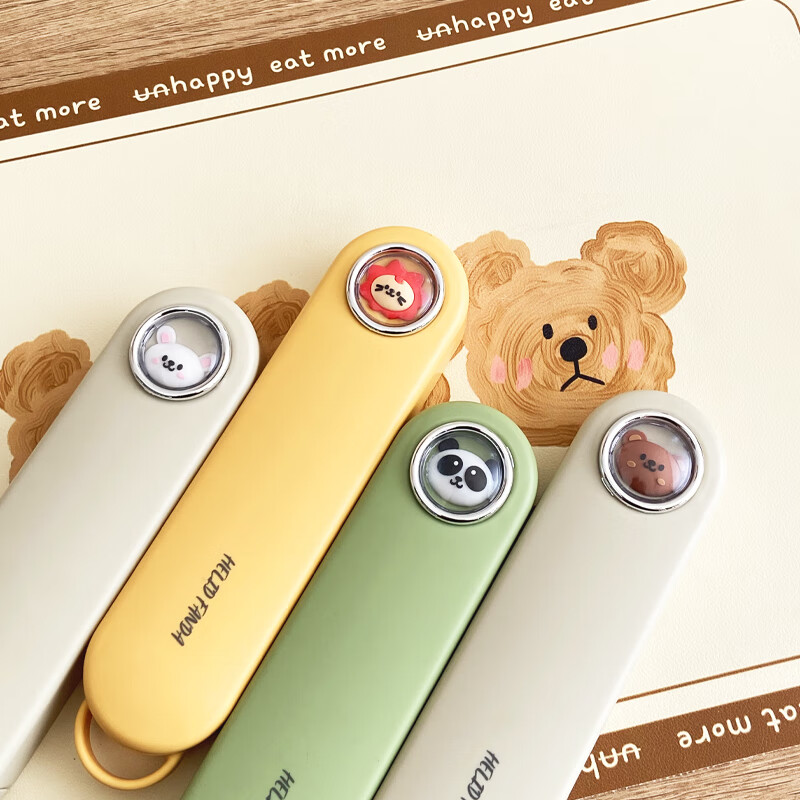 WORTHBUY 316 Stainless Steel Chopsticks and Spoons Cute Portable Tableware Three-piece Set Single Student Takeaway Storage Cutlery Box Hehe Xiong Mi White + 304 Chopsticks and Spoons 3-piece Set