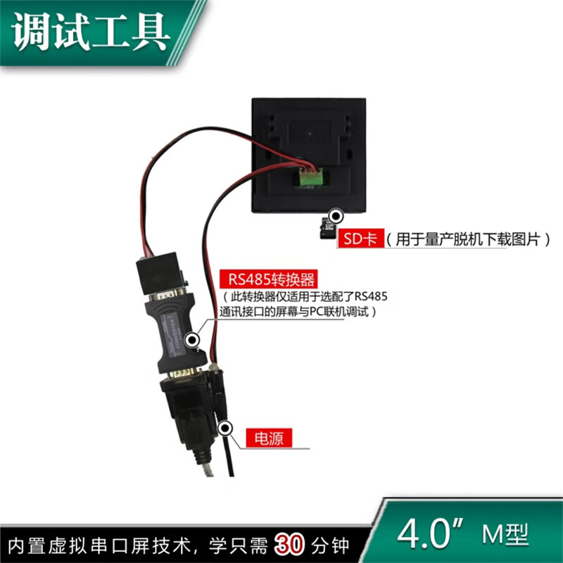Kaiyuanda 480*480 86 boxes RS485/BOE oncell/M series medical grade serial port screen