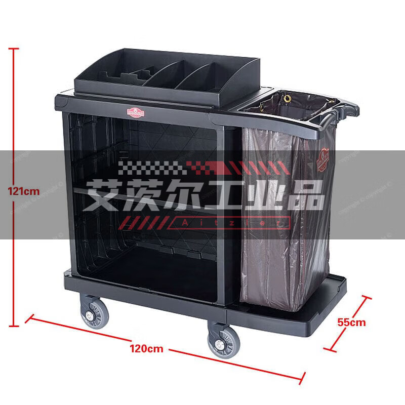 Southern bilateral service vehicle hotel room work linen vehicle room entrance hand push collection vehicle cleaning cleaning vehicle unilateral shuttle flexible universal