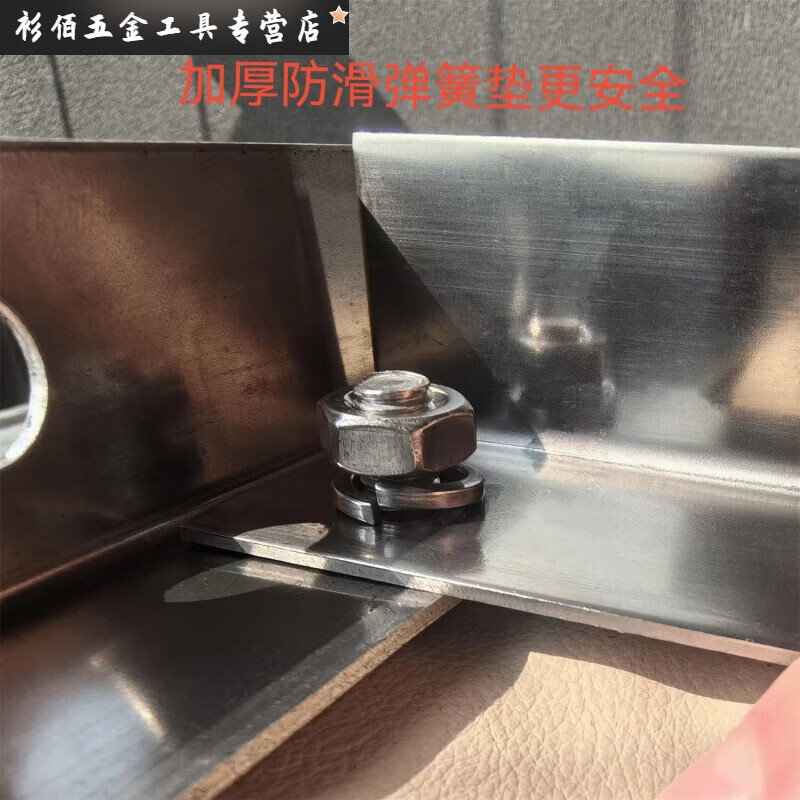 Riqiang side-mounted bracket air-conditioning rack stainless steel reinforced thickened air-conditioning outdoor unit bracket universal widened wall special triangle 1 hp-1.5 hp side-mounted bracket--no screws 201 thickened version