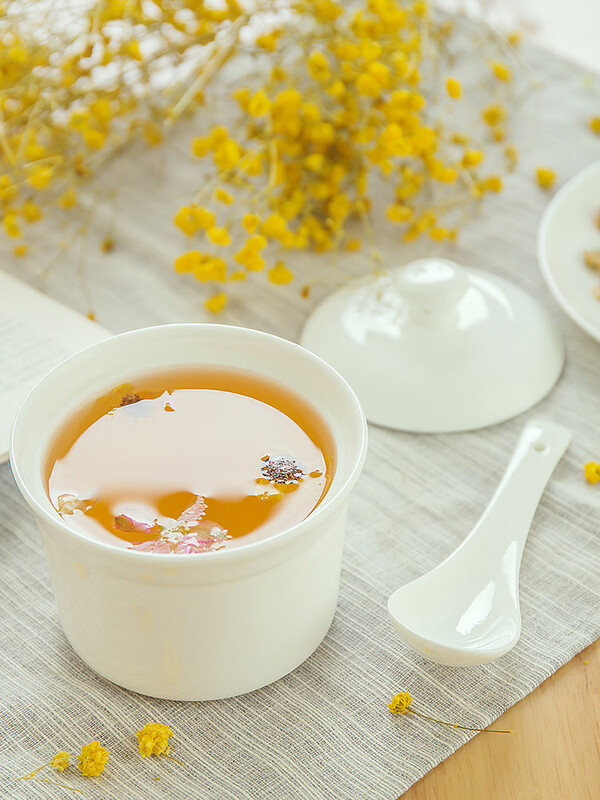Qingke Jingdezhen water-proof bone china white covered underglaze color ceramic stew cup bird's nest soup cup children's steamed egg bowl household stew cup