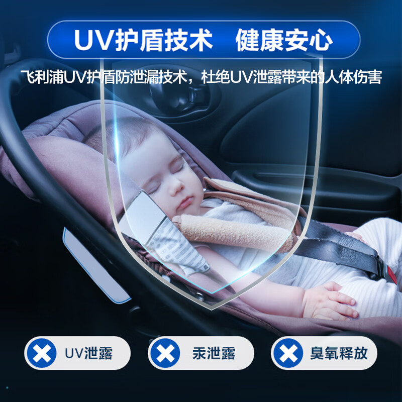 Philips (PHILIPS) Portable Car Air Purifier Car Purification, Formaldehyde Removal, Odor Removal GP5602 Cup Style + 49S Purification GP5602