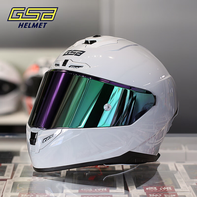 GSBgsb helmet s-361 motorcycle helmet 3C certified full-face helmet for all seasons (reserved Bluetooth headphone slot) cool gray with transparent lens (SF Express) XXXL (60-61 head circumference recommended)