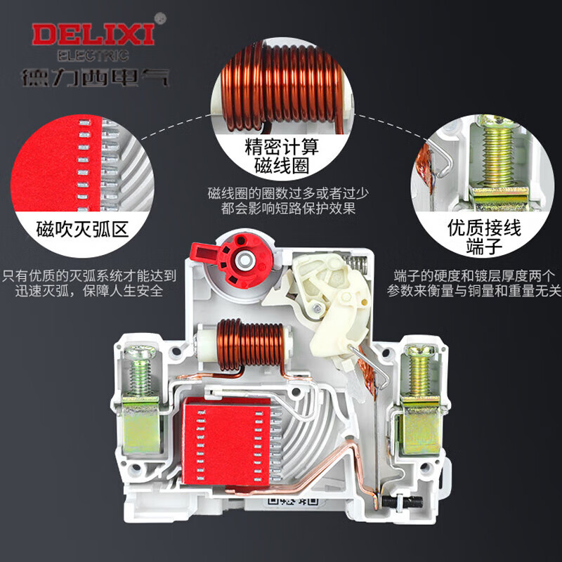 Delixi Electric leakage protection circuit breaker small leakage protection air switch DZ47PLES-1P+N-C20 DZ47PLESC20