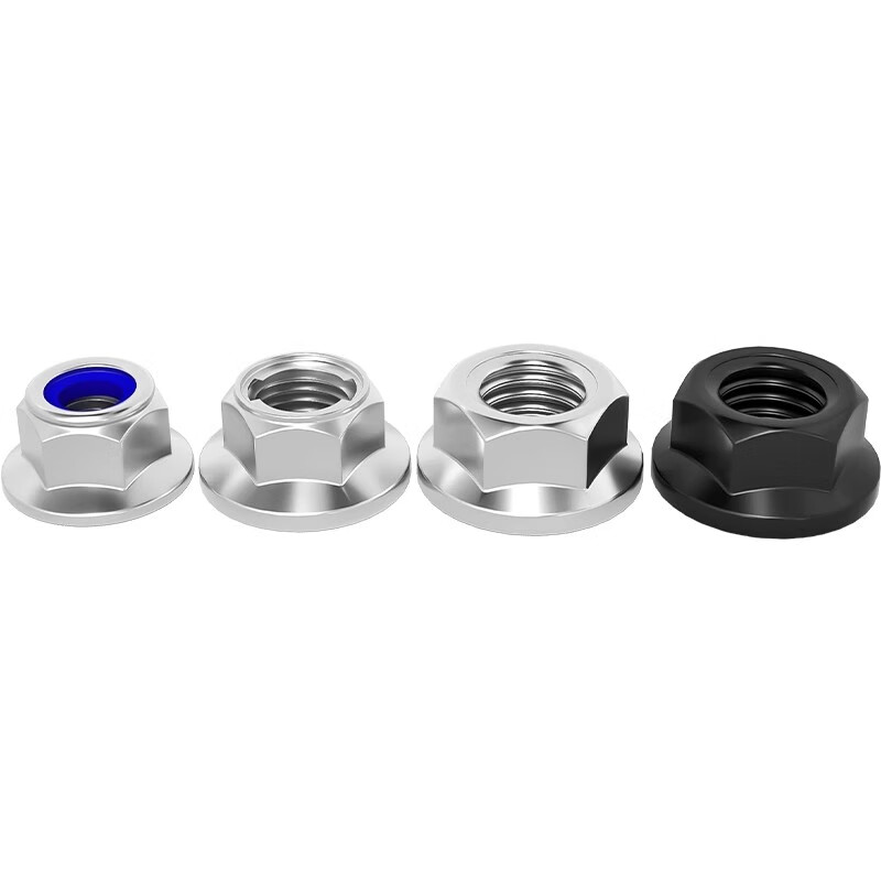 Tianzhuo Hardware 304/316/201 stainless steel hexagonal flange nut nut with toothed pad anti-loosening anti-slip screw cap M3-16 304-M5-20 only