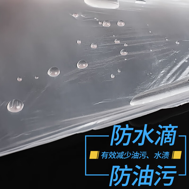 Miaojie disposable tablecloth household tablecloth plastic cloth rectangular tablecloth pad thickened round table transparent film square red medium size 5 pack total 50 sheets 1.6mX1.6m