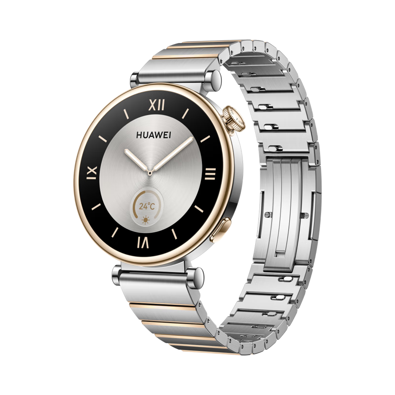 Huawei (HUAWEI) dynamic small gold dragon dial watch original women's smart sports phone business fashion ladies watch WeChat reply to the goddess Chinese Valentine's Day birthday Christmas 41mm frost white + silver titanium steel band