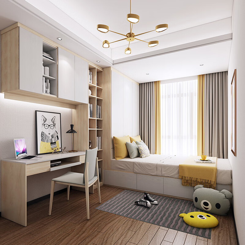 Sophia tatami bed, storage box, bed and wardrobe integrated, second bedroom study, teen room lift desk, bed cabinet customization, privilege deposit