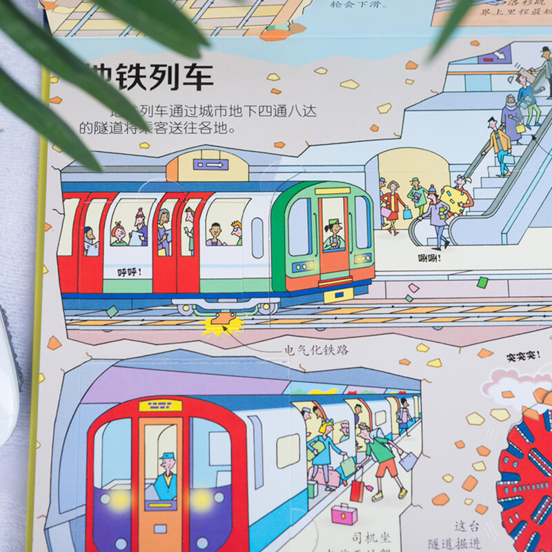 Usborne Look Inside (3-6 years old version) Uncovering the Secret of the Train