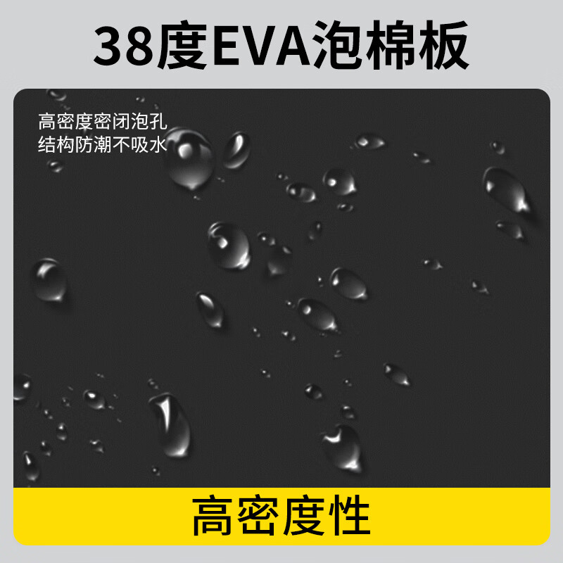 Mileqi high-density eva foam board industrial shock-absorbing sealed foam board transportation packaging anti-collision cushion sponge sheet tool box lining custom wear-resistant foam board 38 degree eva black 1 meter wide * 2 meters long 3 mm thick