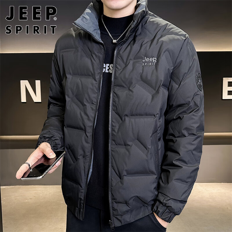 JEEP SPIRIT Jeep Down Jacket Men's 2025 Winter Jacket Men's Short Lightweight Clothes Warm and Coldproof Clothing Men's Clothing