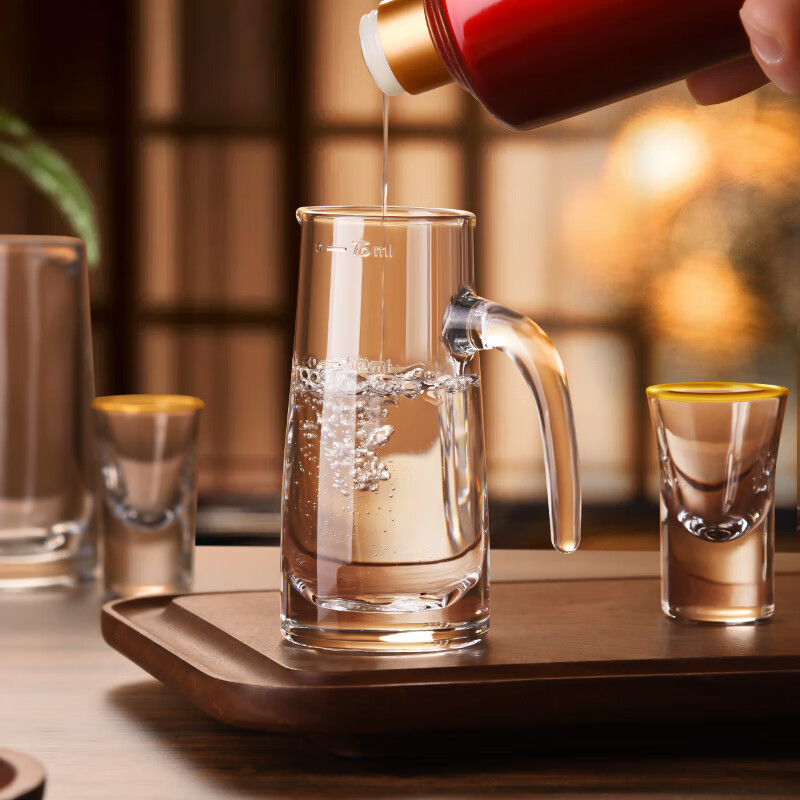 Circle Joy Phnom Penh White Wine Glass Wine Distributor Set 6 Pots 8 Cups Wine Set Household White Wine Pot Glass Lift 2 Liang Wine Glass Set