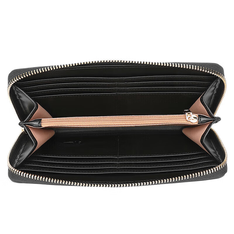 Goldlion Women's Wallet Fashionable Long Zipper Wallet Money Clip Gift Box New Year's Gift Valentine's Day Gift Giving