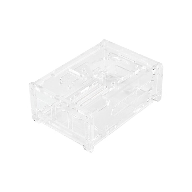 Yabo Intelligent Raspberry Pi 5th generation Pi5 transparent acrylic shell can be installed with PWM speed-adjustable fan radiator camera protection Pi5 acrylic shell (with active radiator)