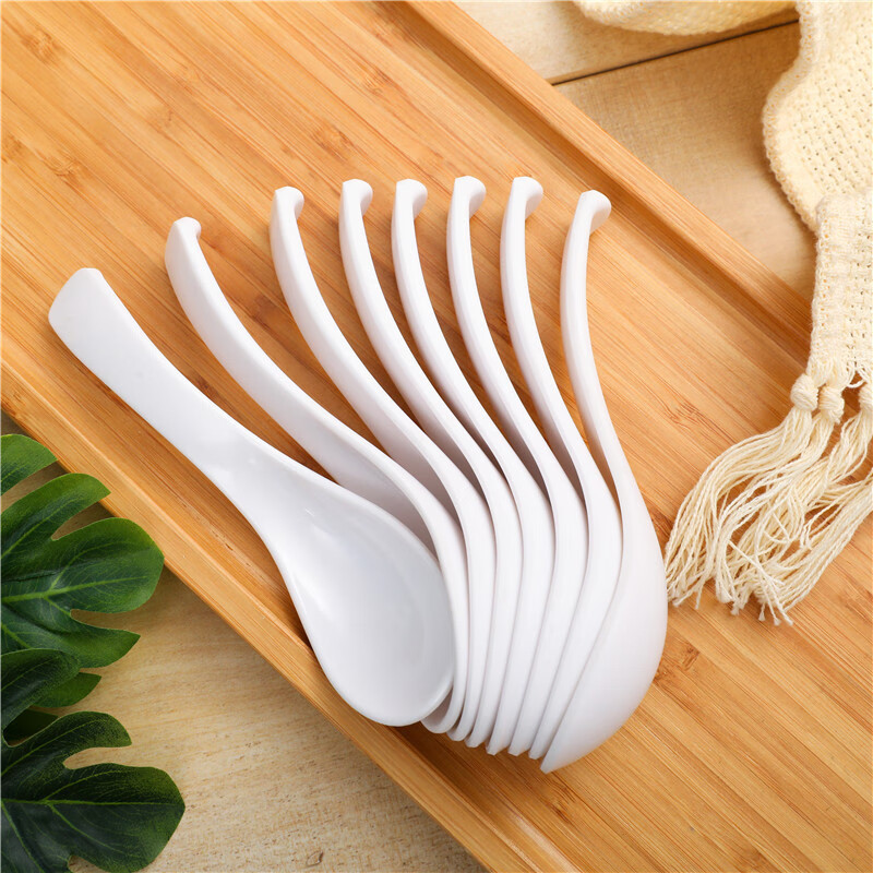 Shiyong melamine small spoon canteen restaurant hotel imitation porcelain plastic small spoon spoon 10 pieces SY-5006
