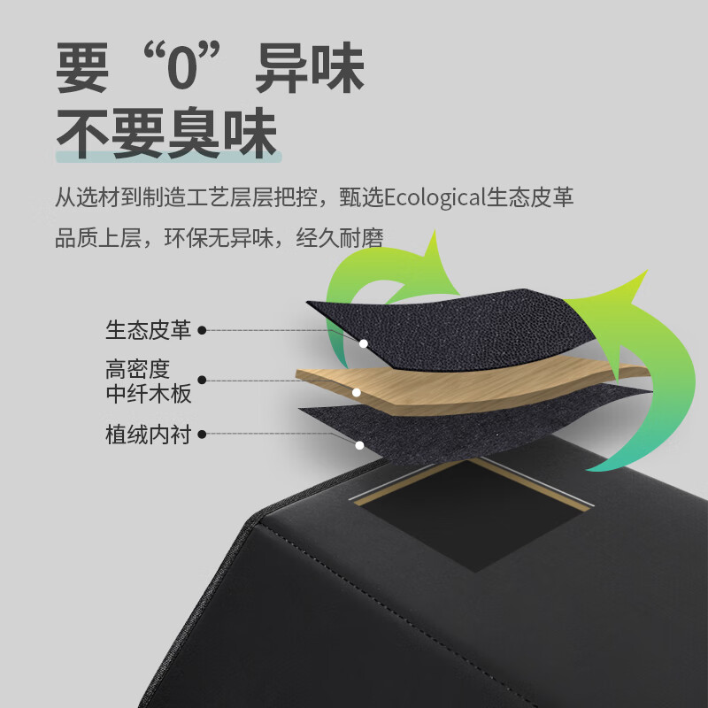 Lemei car trunk storage box car storage box multi-functional leather folding storage box car storage and organization box black medium splicing model 50*31*30cm