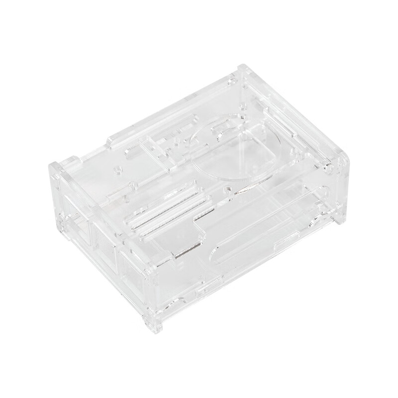 Yabo Intelligent Raspberry Pi 5th generation Pi5 transparent acrylic shell can be installed with PWM speed-adjustable fan radiator camera protection Pi5 acrylic shell (with active radiator)