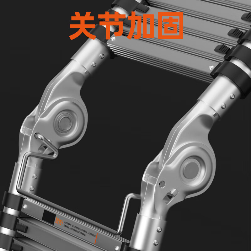 Jiang Ruibao herringbone ladder telescopic ladder thickened multifunctional aluminum alloy engineering folding staircase industrial grade ladder multifunctional 2.5m straight ladder 5m