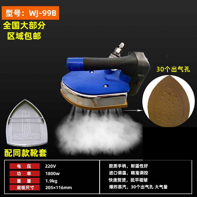 Platinum Dragon 94AB Electric Iron Clothing Store Dry Cleaning Bottle Steam High Power Iron Tailor Curtain 94A Bottle Iron (with Iron Boot)