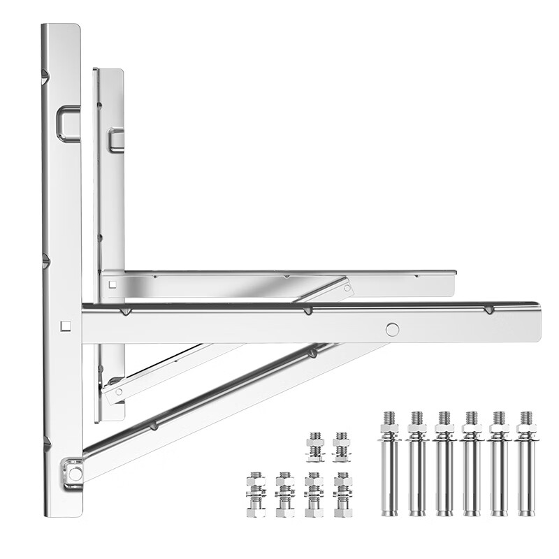 Badian stainless steel air conditioner outdoor unit bracket 1.5/2/3 HP outdoor unit 201/304 stainless steel tripod 304 stainless steel 1.5P bracket lock style with screws