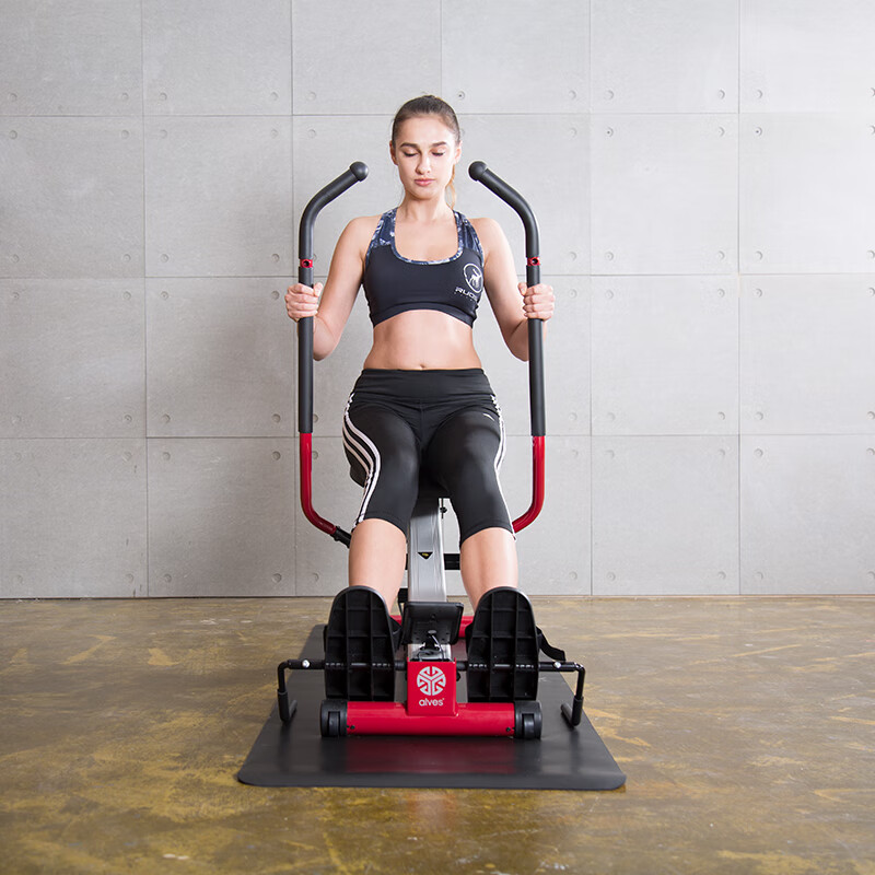Alves rowing machine home self-weight suspended rowing machine indoor aerobic fitness equipment silent smart sculls rowing machine rowing machine red + floor mat + gloves