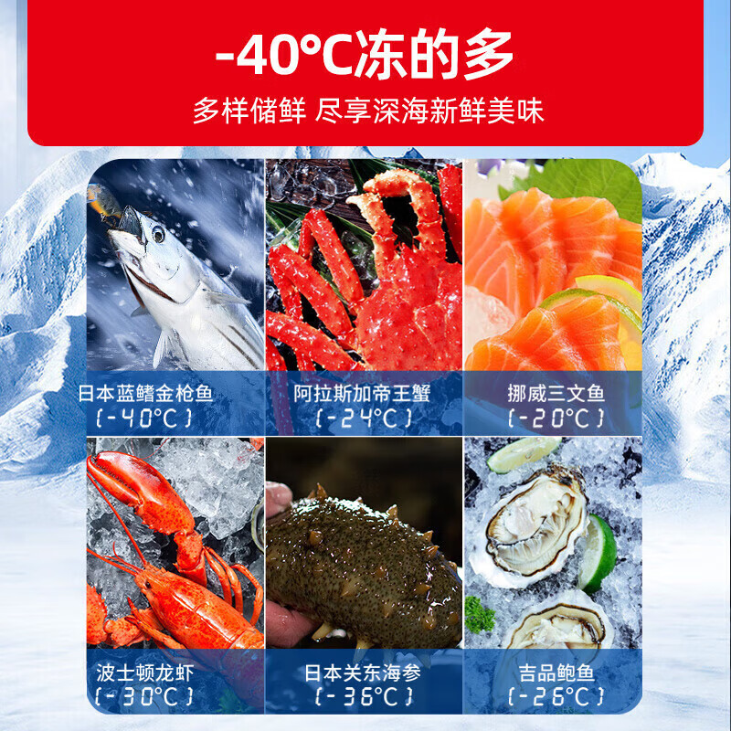 Star Freezer 408/718L Minus 40 Deep Freezer Horizontal Single Temperature Freezer Deep Freezer Commercial Home BD/BC-408GS 408L