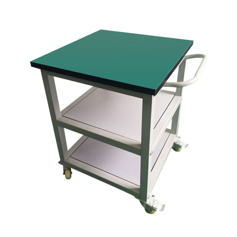 Bingyu anti-static movable trolley wheeled workbench repair table assembly line operating table electronics factory packing table tool cart three layers 120*60*75cm BYS-378