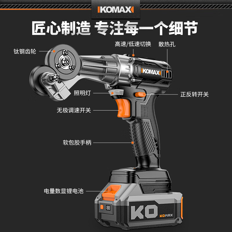 Komax Electric Scissors Rechargeable Iron Shears Industrial Grade Alloy Steel Metal Cutting Handheld Lithium Electric Scissors 21V Iron Shears 2.0Ah One Charge, One Charge