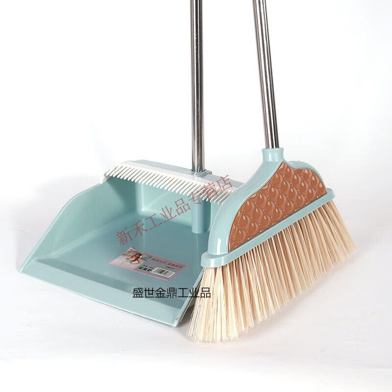 Extra thickened broom and dustpan set combination sweeping soft broom single broom dustpan butterfly style red broom + dustpan two-piece set