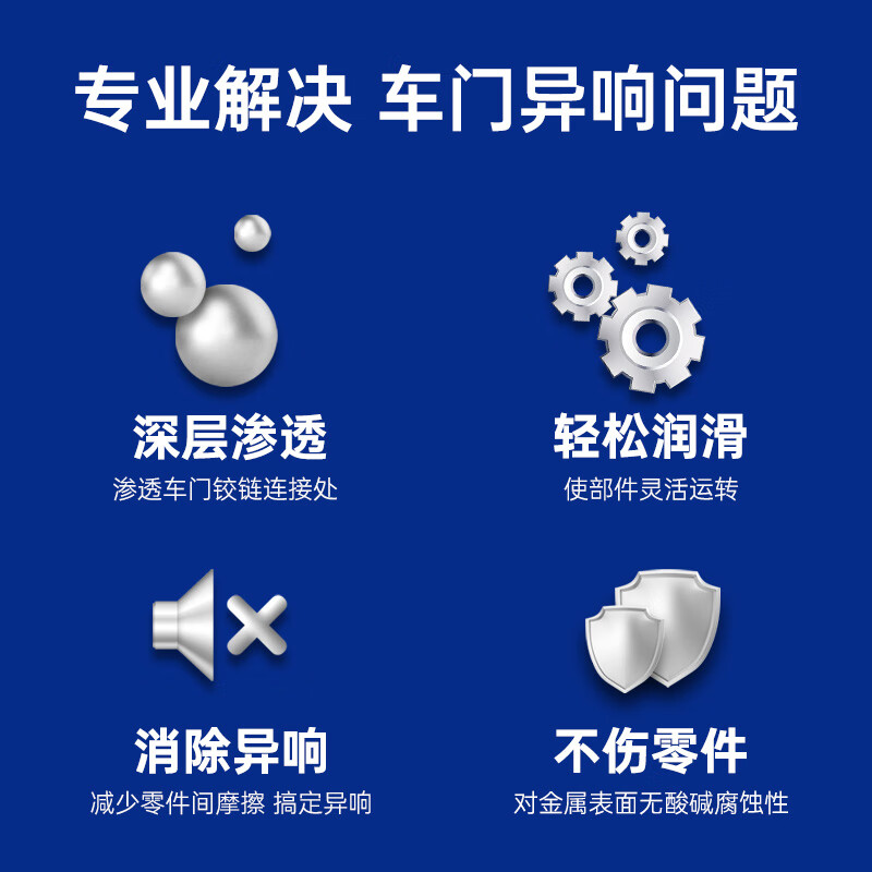 WD-40 car door lubricant limiter hinge abnormal noise elimination hydraulic lever handle lock lock core anti-rust oil 300ml