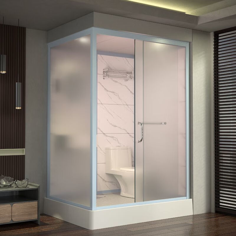 Jomoo's new integrated shower room bathroom integrated toilet mobile integrated bathroom household partition door waterproof toilet 190*120 side opening does not include toilet and does not include steam